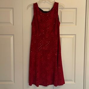 Red sparkly dress